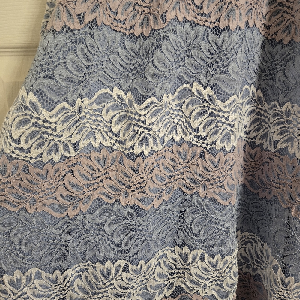Ashley Stewart blue and white lace dress Sleeveless size 26W - Picture 4 of 10